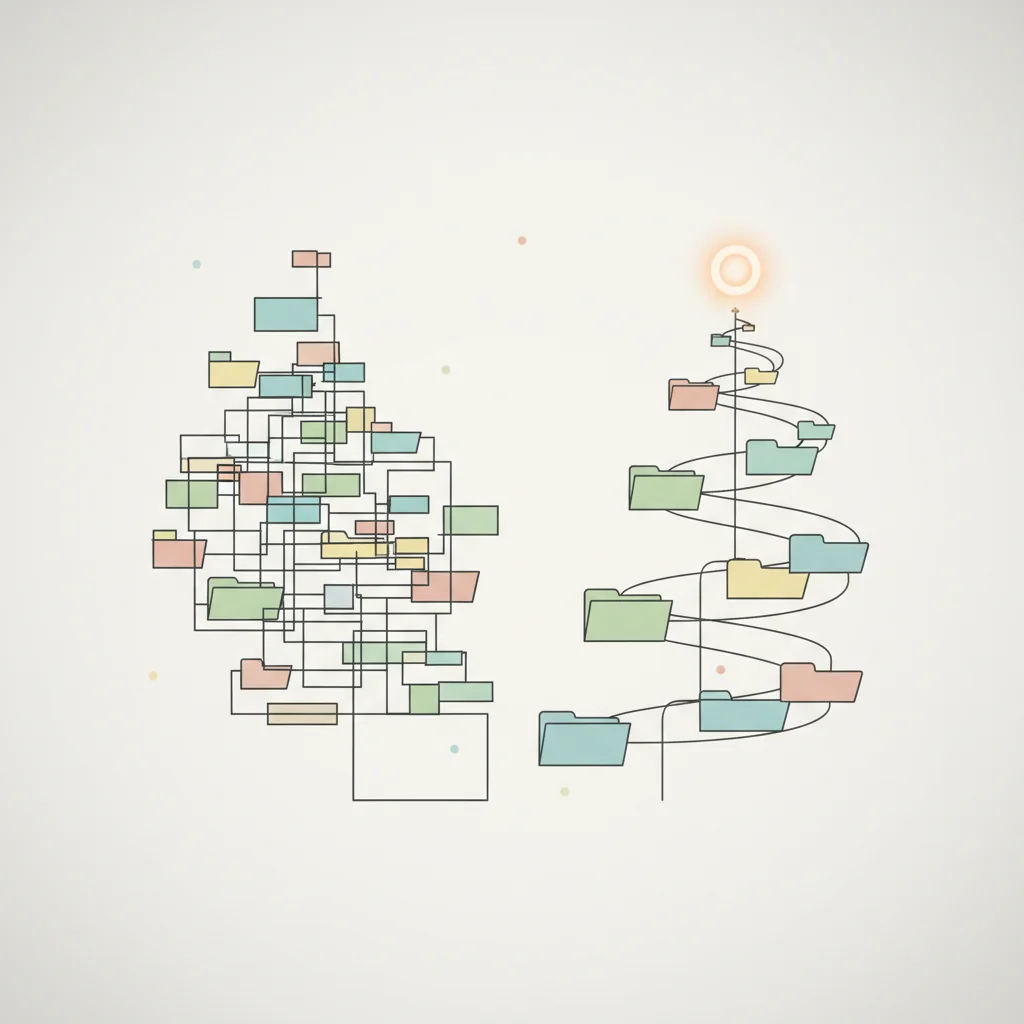 복잡한 북마크 폴더 트리 구조