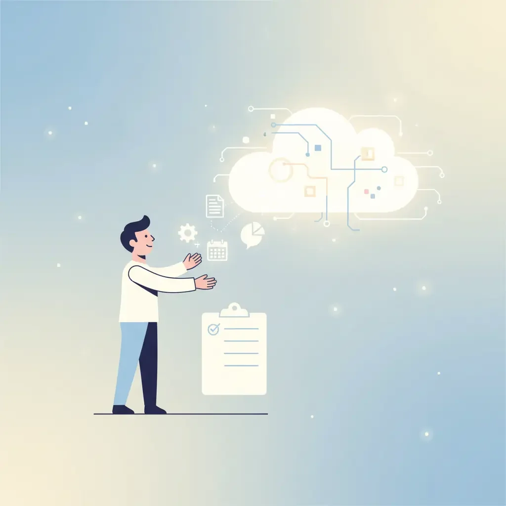 AI에게 모든 일을 맡기려는 기대에 찬 모습