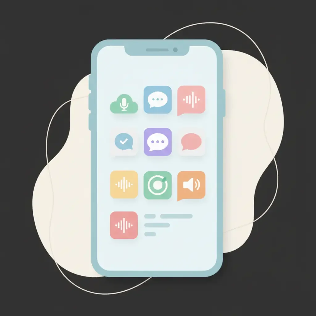 음성 메모 앱이 가득 찬 화면